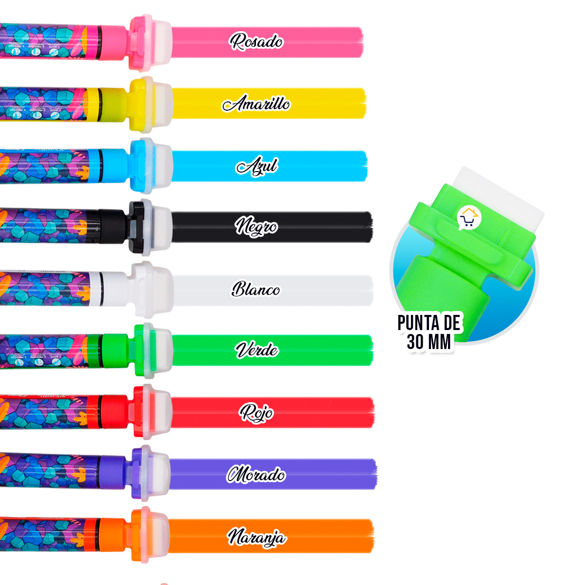 Marcadores Vinilo X9 Punta Plana ET564